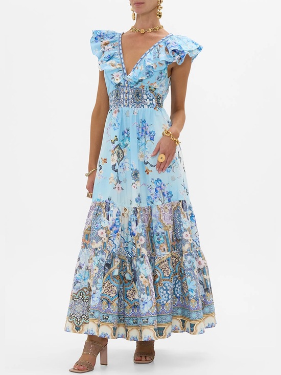 Camilla Dresses & Skirts - Camilla beautiful Tiered Dress With Neck Frill Al Manial Palace Memoirs